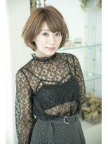 ルルディ バイ アフロディーテ銀座(luludi by APHRODITE)&nbsp;グレージュカラー/ボブウルフ/黒髪/ココアベージュ/[銀座/白髪］