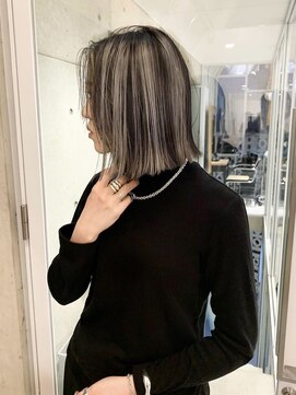 ローウェ 愛知豊橋(Louwe) 髪質改善トリートメント透明感ベージュカラーボブヘアセット豊橋