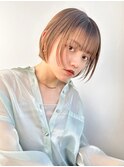 【La fith】シルキーベージュ×ぱつっとボブ
