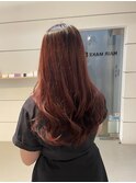 ワインレッド透明感カラーワンカラー