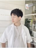 メンズカット林明寛さんセンターパート束感ショートモテヘア