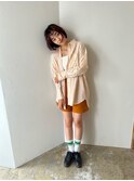 前髪くるりんボブ。
