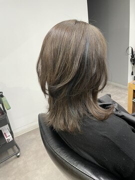 シェル 吉祥寺(shell) グレージュカラー/ボブウルフ/黒髪/ココアベージュ