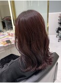 春のニュアンスカラー 濃いめピンクヘア