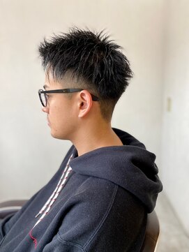 メンズカット バイ ソイクフ(メンズカット by SOY-KUFU) MEN’S HARE アッシュブラックベリーショート