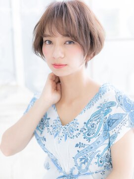 モッズヘア 越谷(mod's hair) 斜めバングインナーカラーくせ毛風ミニボブh3越谷20代30代40代