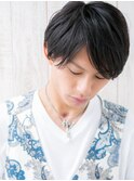 20代30代アッシュブラック斜めバングフェザーマッシュX北浦和