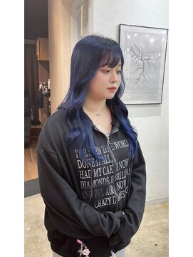 アジールヘア 赤羽駅南口店(agir hair) ネイビーブルーディープブルー韓国風寒色カラーイルミナカラー