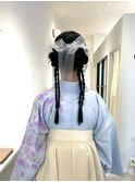 卒業式ヘア×袴着付け