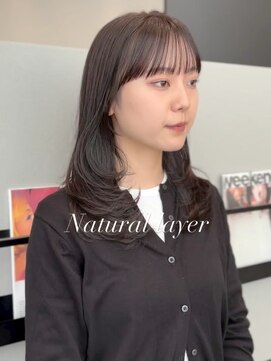 ケーツー あべのキューズモ-ル店(K-two) レイヤーカット*セミロングヘア*顔周り*前髪カット*髪質改善