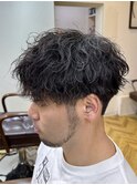 MEN’S HAIR/サーフカール/刈り上げセンターパート/柏駅