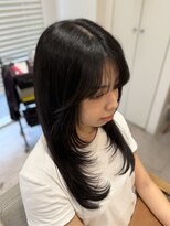 フレイムス ヘアアンドリラックス 赤羽店(Frames hair&relax)&nbsp;顔まわりレイヤーミディアム