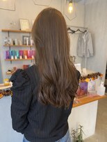 シェル 津山の手店(shel) オリーブブラウン透明感ふんわりレイヤー