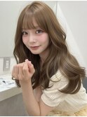 ヘーゼルベージュブリーチなしダブルカラーミルクティーベージュ