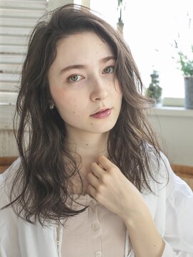 アールプラスヘアサロン(ar+ hair salon) ゆるふわミディ＊ことりベージュ