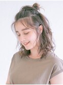 ゆるふわお団子ハーフアップ【EARTH天神赤坂店】