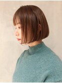 ミニボブ_ハイライトカラーセミウェットウェーブ_ba252811