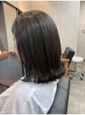 ダークトーン切りっぱなしロブ♪