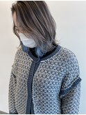 【オダオススメ!】ペールグレーバレイヤージュ×アイスブルー