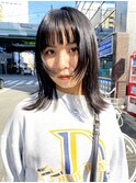 【心斎橋/あきら】アッシュブラック×大人顔まわりウルフヘア