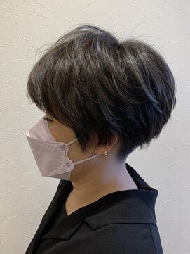 ヘア アンド フェイス トコ(Hair&Face toco) ハンサムショートハイライト×ブルーアッシュ