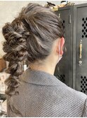 ヘアセット ポニーアレンジくるりんぱアップヘア 華やかお呼ばれ