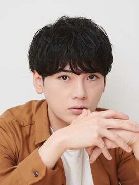 エルマーク 梅田(L-MARK) 黒髪マッシュナチュラルマッシュメンズヘア韓国ツーブロック