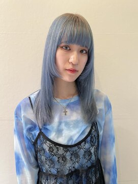 ダブ アオヤマ(DaB AOYAMA) 水色 / レイヤーロング