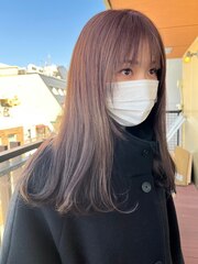 [Zina熊本]髪質改善/レイヤーロング/大人ガーリー/ぱっつん前髪