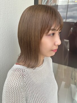 ムーブヘアウィル(MOVE HAIR will) 切りっぱなしボブ　柔らかベージュカラー