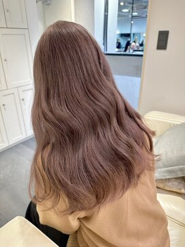 ベレーザ 渋谷(BELEZA) 6578グレーベージュハイライトグラデーションカラー韓国波巻き