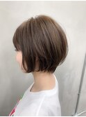 大人かわいいショートボブ 20代30代40代 うる艶丸みショート