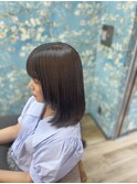 顔まわりレイヤー×ボブスタイル