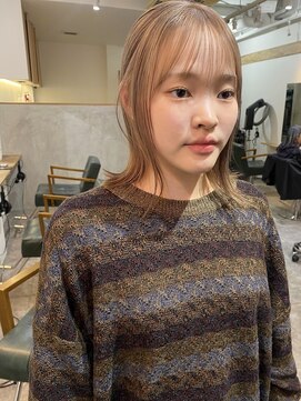 ソイ コンク 下北沢(soi conc) ベージュカラー/シースルーバング_下北沢