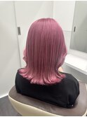 ピンクカラーケアブリーチダブルカラーエンドカラールーツカラー