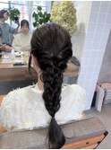 簡単ヘアアレンジ 編みおろしスタイル[TiTi_福田りの]