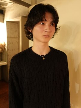 ノラジャーニー(NORA Journey) メンズボブウルフメンズミディアムレイヤーカットメンズウルフ