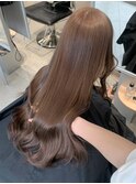 くびれヘア/アプリコットオレンジ/ハイライトカラー/梅田