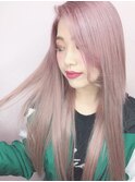 ペールパープル・ケアブリーチ・ダブルカラー・韓国風ヘア
