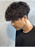 波巻きスパイラルパーマメンズパーマメンズマッシュ群馬高崎眉毛