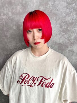 ワンズオゼ 渋谷(ONE's oze) ハイトーン/ダブルカラー/クラゲヘアー/オリーブグレー/小顔/