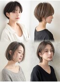 大人ミディアムレイヤー　白髪ぼかし　脱白髪染め 30代40代50代