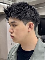 ニコトウキョウ 新宿(nico TOKYO)&nbsp;刈り上げアップバングスパイキーショートパーマスパイラルパーマ