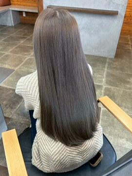 ビスクヘアデザイン(bisq hair design) グレージュ 艶髪 髪質改善 ブリーチ ピンクベージュ 韓国風