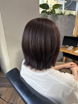 マーレ(MARLE./) 大人上品な艶めき♪深みのある大人可愛い赤みブラウンロブ