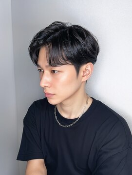 クラン(clan) ニュアンスパーマ、MEN’S HAIR 、刈り上げセンターパート