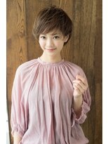 エル(LE)&nbsp;ひし形シルエットグレージュエアリーショート