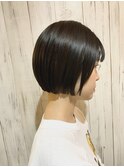 大人可愛い/ツヤ感/ノーブル/前下がりショート/ひし形ショート
