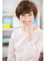 大人かわいい…インナーカラーくせ毛風ショートb1