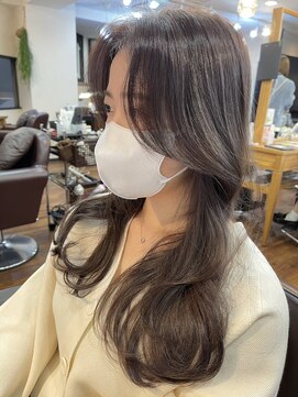 レイラバイアフロート 吉祥寺(Lila by afloat) 人気な韓国クアンクヘアでふんわりくすみブルー【afloat小笠原】